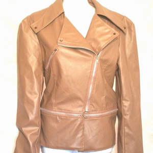 New Light Womens Moto Jacket‎ Vogue Lapel Long